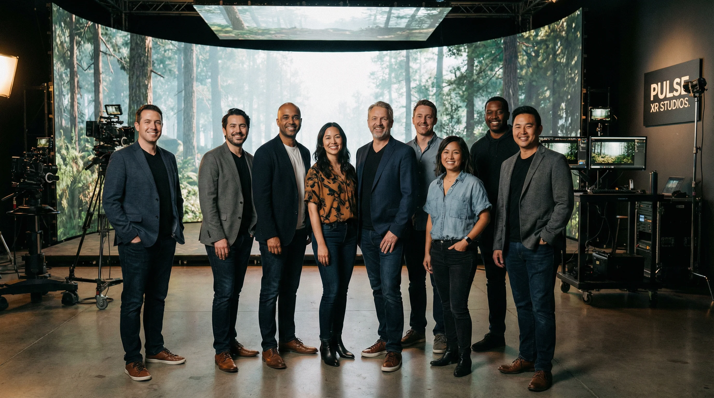 吃瓜网虚拟制片技术团队合影